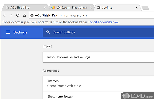 Web browsing security layers - Screenshot of AOL Shield Pro
