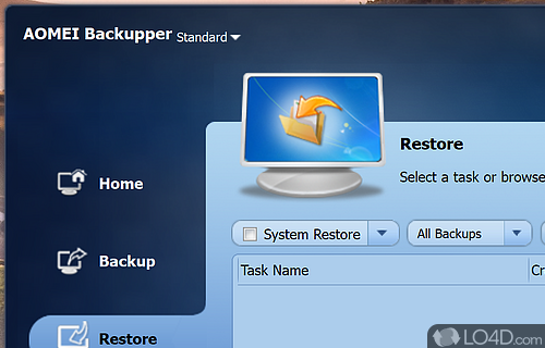 Free Backup Software Protects System & Data on Your PC - Screenshot of AOMEI Backupper