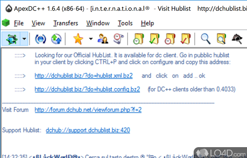 Innovative Direct Connect client based on the DC++ - Screenshot of ApexDC++