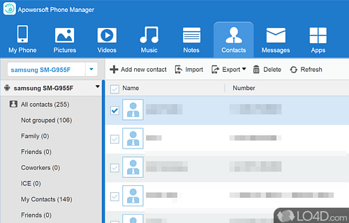 Swiftly view, add or remove files and contacts or backup your phone - Screenshot of ApowerManager