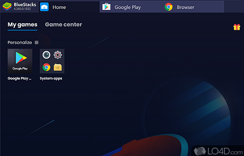 Run Android on Windows using this app, in order to play games - Screenshot of BlueStacks App Player