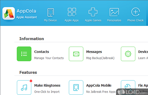 Free Management Tool for iOS on PC - Screenshot of Appcola