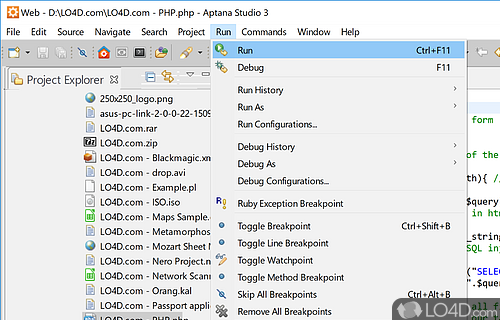 Aptana Studio screenshot