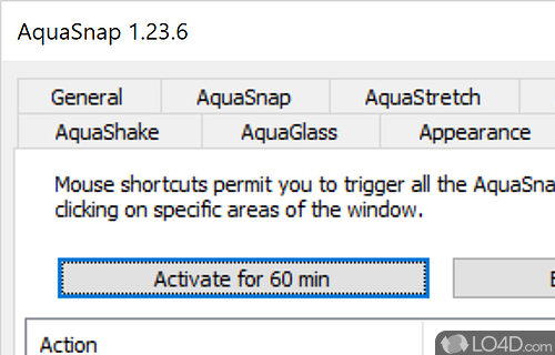 Window tiling - Screenshot of AquaSnap