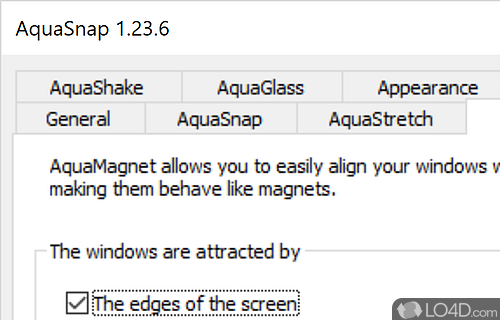 Add transparency to active windows for enhanced convenience - Screenshot of AquaSnap