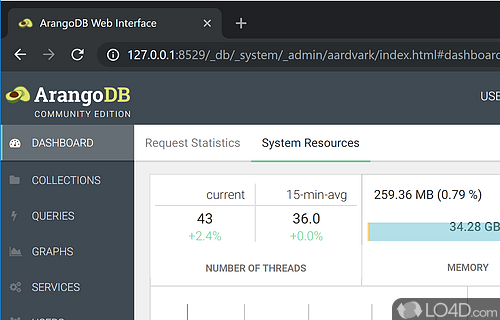 Use the AQL query language to build your project - Screenshot of ArangoDB