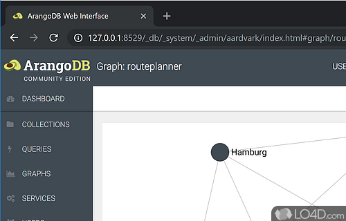 User interface - Screenshot of ArangoDB