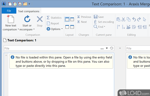 Screenshot of Araxis Merge - Complex software app that enables users to visually compare two