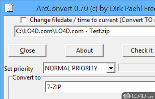Packed with an intuitive interface - Screenshot of ArcConvert