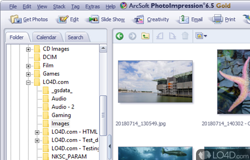 Complete image editing software solution that comes with a variety of templates - Screenshot of ArcSoft PhotoImpression