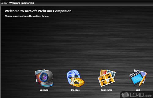 Advanced program that helps you take screenshots - Screenshot of ArcSoft WebCam Companion