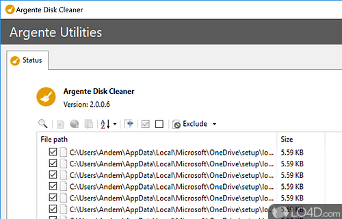 Argente Disk Cleaner screenshot