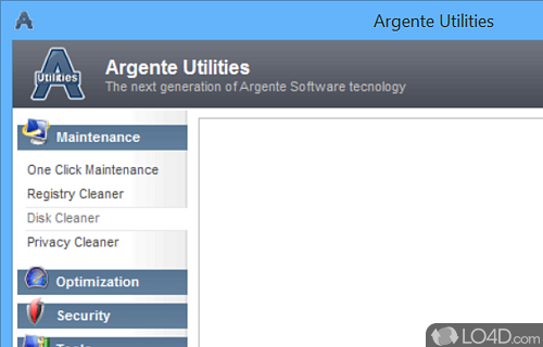 Easily customize preferences to clean the PC - Screenshot of Argente Utilities