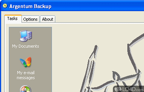 Screenshot of Argentum Backup - Backup program for documents and folders