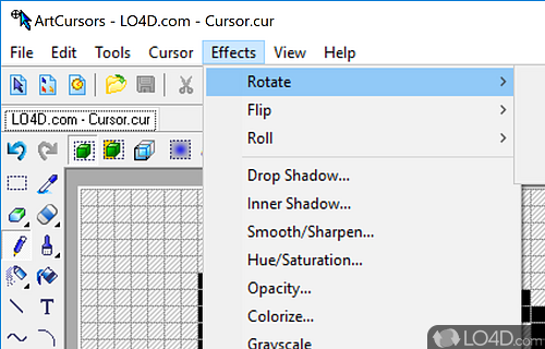 User interface - Screenshot of ArtCursors