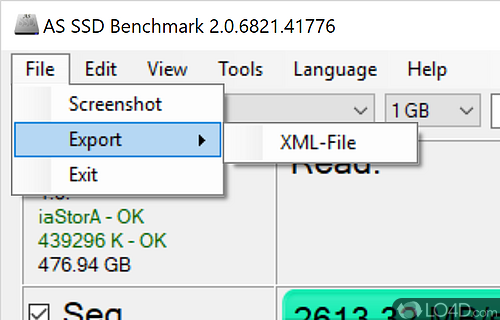 Quick deployment process - Screenshot of AS SSD Benchmark