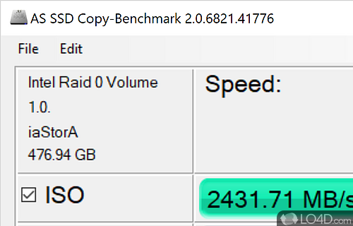 Save the log to file - Screenshot of AS SSD Benchmark