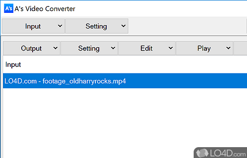 Transcode video files between popular formats, with a wide range of options - Screenshot of A's Video Converter