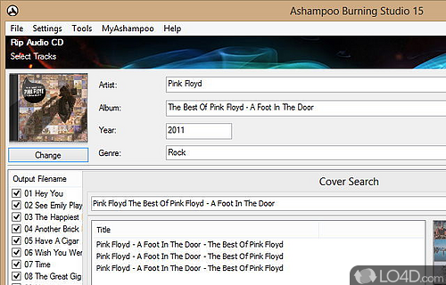 Screenshot of Ashampoo Burning Studio - Burn a wide range of files to discs, generate ISO images, design covers