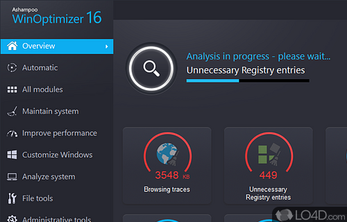 Powerful and app to optimize computer and its operating system by securing, cleaning and tweaking it - Screenshot of Ashampoo WinOptimizer