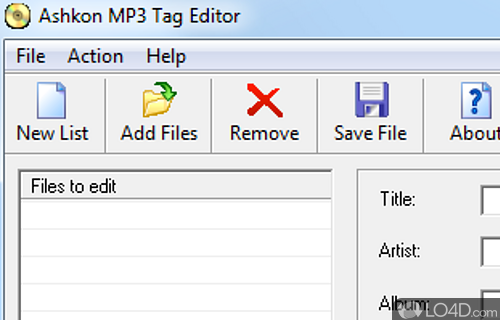 Screenshot of Ashkon MP3 Tag Editor - MP3 tags editor for your MP3 files