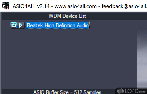 Manage WDM audio devices on older versions of Windows - Screenshot of ASIO4ALL