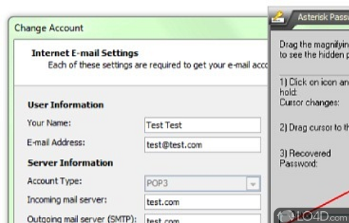 Screenshot of Asterisk Password Decryptor - User interface