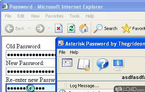 Screenshot of Asterisk Password - Recover hidden passwords stored on the system with great ease