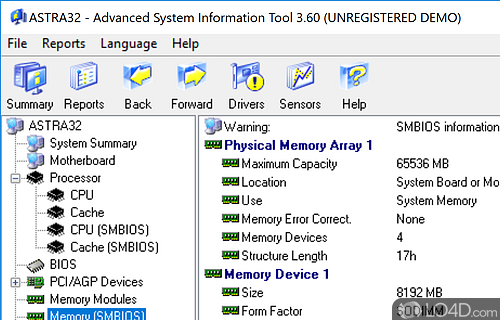 ASTRA32 - Advanced System Information Tool screenshot