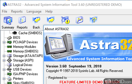 ASTRA32 - Advanced System Information Tool screenshot