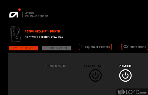 Screenshot of ASTRO Command Center - Customize and tune every input and output parameter of ASTRO hardware