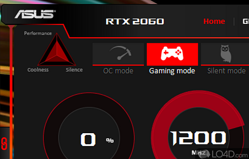 User interface - Screenshot of ASUS GPU Tweak II