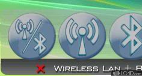 Screenshot of ASUS Wireless Console - Switch on or off the wireless LAN and Bluetooth of ASUS netbook