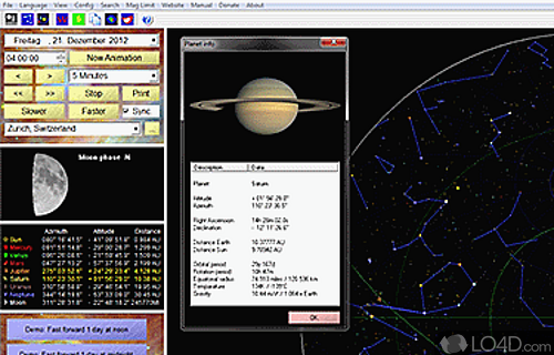 Screenshot of Asynx Planetarium - View planets and stars from Universe