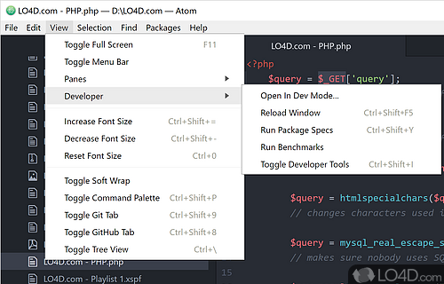 Customize the editor to do as you wish with your new text editor - Screenshot of Atom Editor