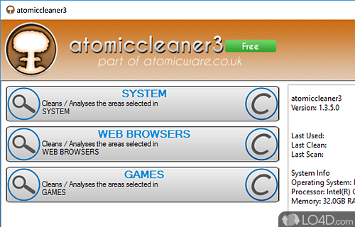 Scan computer for unnecessary files and delete them with just a few mouse clicks - Screenshot of atomiccleaner3