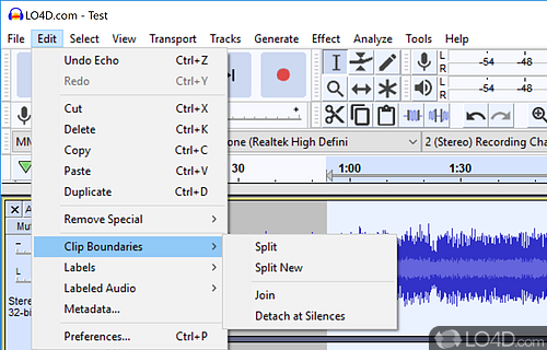 Plenty of features to edit audio files - Screenshot of Audacity