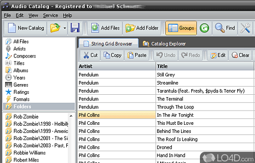 Audio Catalog Screenshot