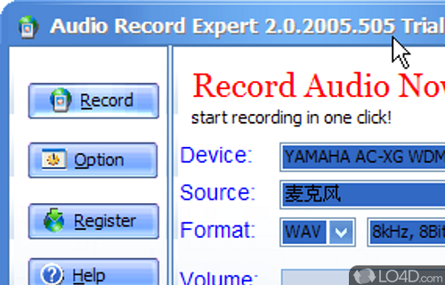 Screenshot of Audio Record Expert - Sleek and intuitive graphical interface