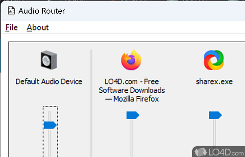 Route sound from various apps to specific audio devices - Screenshot of Audio Router