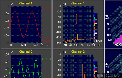 Screenshot of Audio Spectrum Analyzer - OscilloMeter - User interface