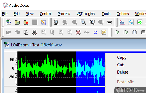 User interface - Screenshot of Audiodope