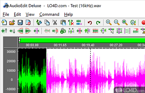 User interface - Screenshot of AudioEdit Deluxe