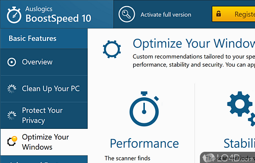 Impressive suite of tools to help you maximize your PC`s operating efficiency - Screenshot of Auslogics BoostSpeed