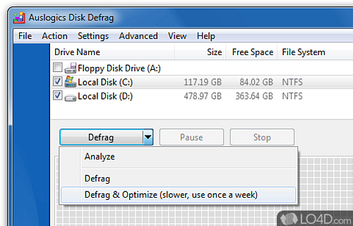 Auslogics Disk Defrag Screenshot