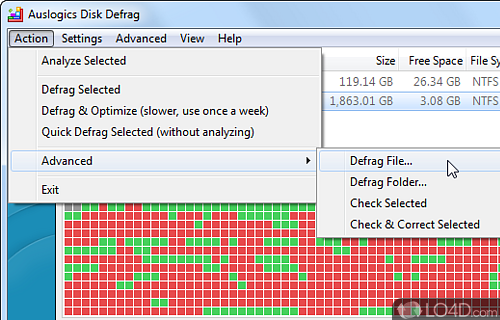 Auslogics Disk Defrag Portable Screenshot