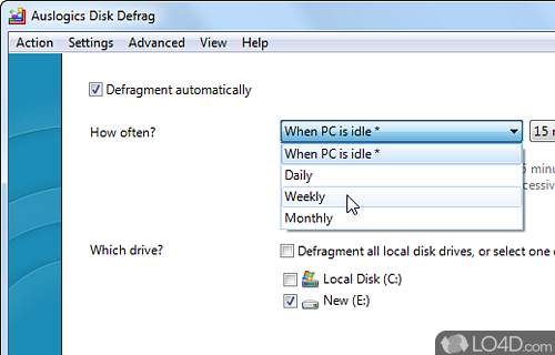 Auslogics Disk Defrag Portable Screenshot