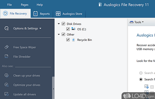 Restore lost or damaged files, as well as documents you erased by mistake - Screenshot of Auslogics File Recovery