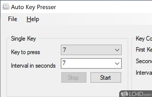 Set keys or key combinations to automatically press - Screenshot of Auto Key Presser