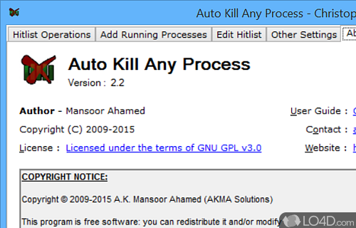 Auto Kill Any Process screenshot